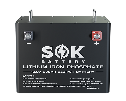 SK12V280H | 280Ah Battery,Built-in heater and Bluetooth, Best for RV or Marine