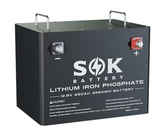 SK12V280H | 280Ah Battery,Built-in heater and Bluetooth, Best for RV or Marine