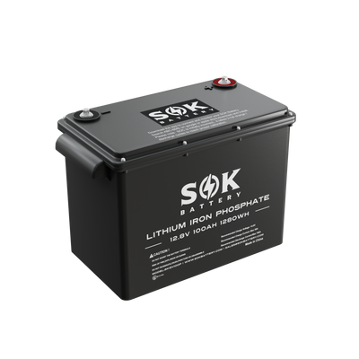 SK12V100P | SOK Lithium Iron Phosphate 12V 100Ah Battery,Marine Grade