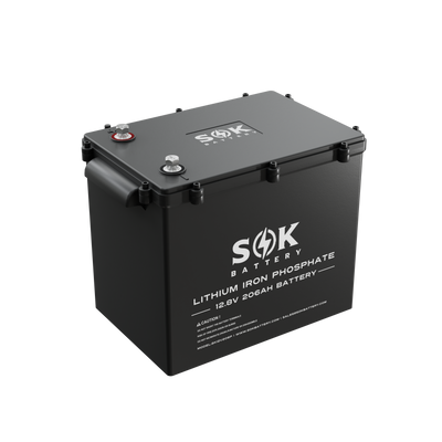 SK12V206PH | Marine Grade 12V 206Ah LiFePO4 Battery,Sealed Plastic Box