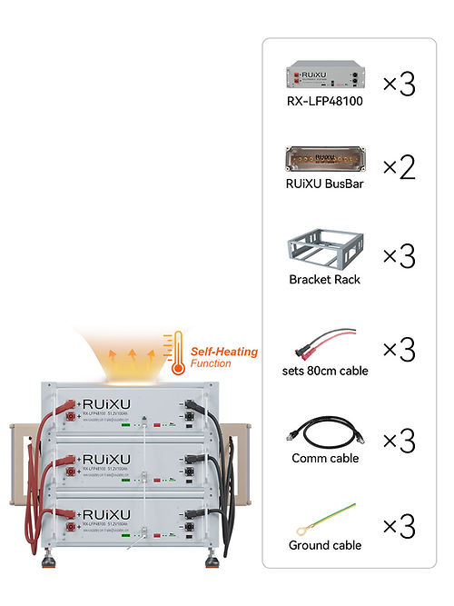 RUiXU Self-heating Battery Optional Installation Method -Bracket Rack | CEC SGIP