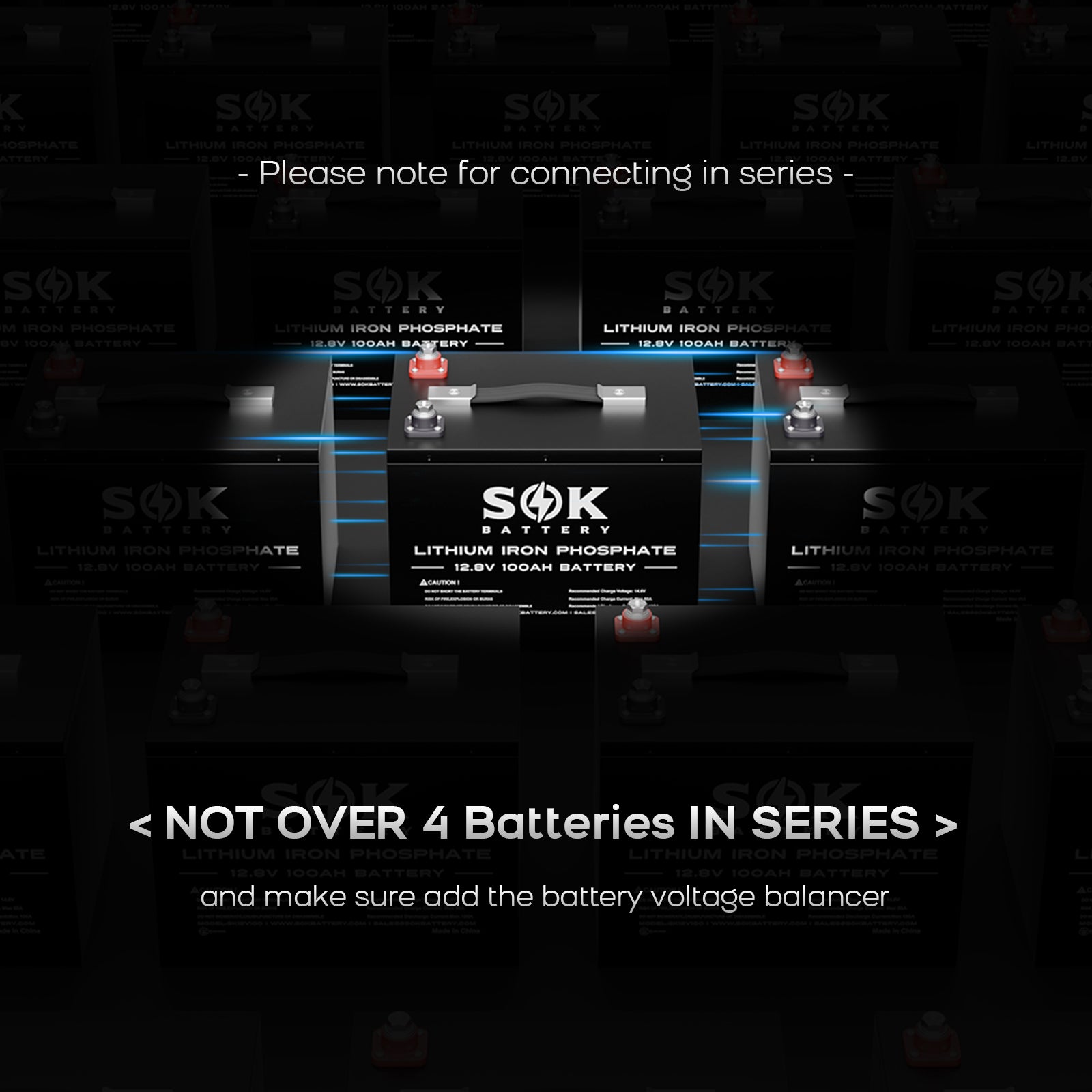 SK12V100H | SOK 12V100Ah LiFePO4 Battery Bluetooth&Built-in heater