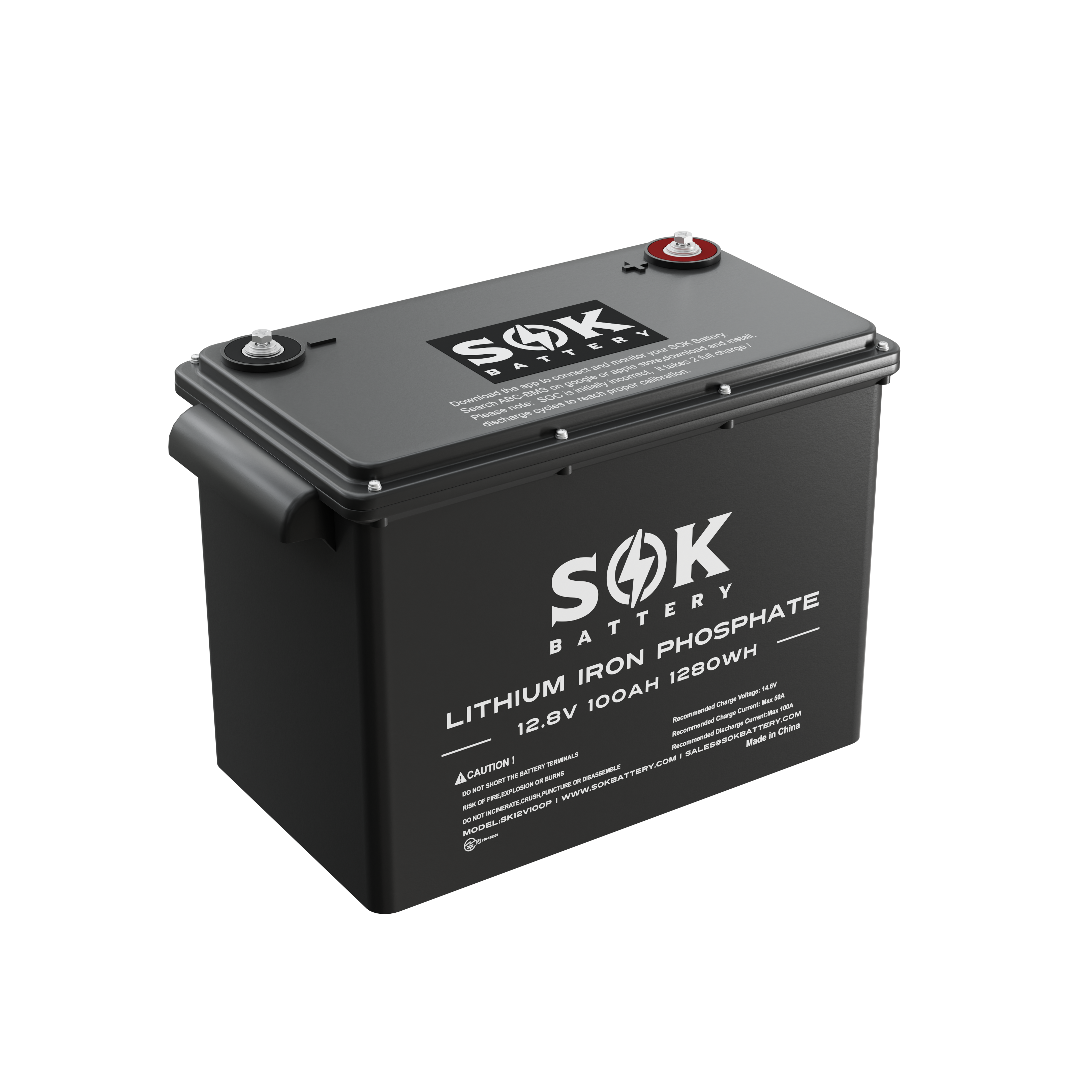 SK12V100P | SOK Lithium Iron Phosphate 12V 100Ah Battery,Marine Grade