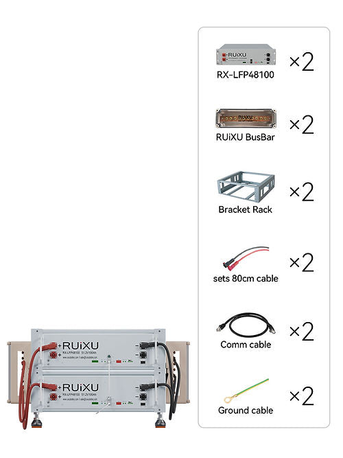 RUiXU Battery Installation -Bracket Rack-Flexibility & Stackable | CEC | SGIP