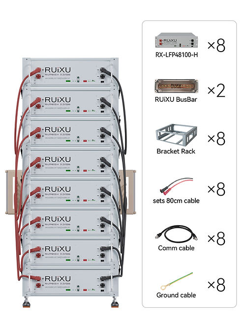 RUiXU Battery Installation -Bracket Rack-Flexibility & Stackable | CEC | SGIP