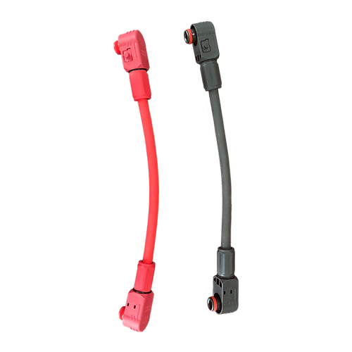 4AWG 250MM -Pluggable Battery Pole Connector Both ends -Black and Red-D25