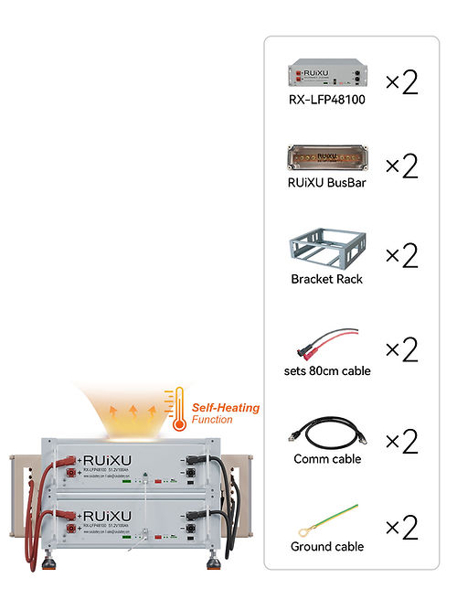 RUiXU Self-heating Battery Optional Installation Method -Bracket Rack | CEC SGIP