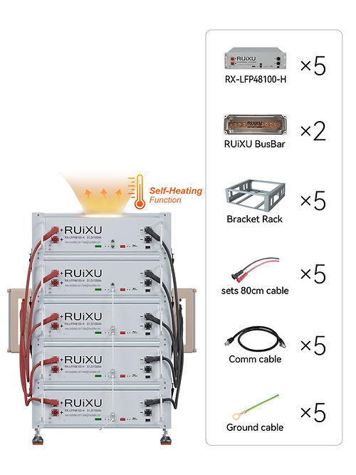 RUiXU Self-heating Battery Optional Installation Method -Bracket Rack | CEC SGIP