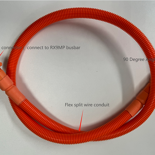 1/0 AWG cable for RUiXU RX9MP Busbar | Orange+ Black | One Pair