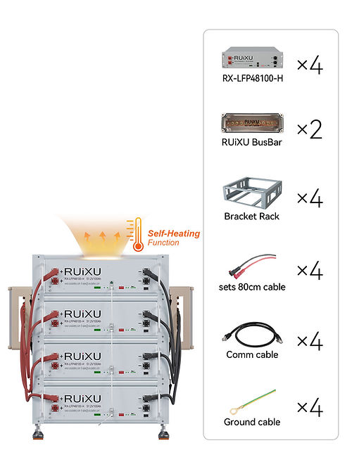 RUiXU Self-heating Battery Optional Installation Method -Bracket Rack | CEC SGIP