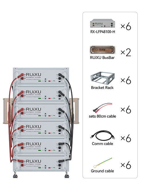 RUiXU Battery Installation -Bracket Rack-Flexibility & Stackable | CEC | SGIP