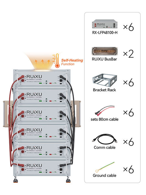 RUiXU Self-heating Battery Optional Installation Method -Bracket Rack | CEC SGIP