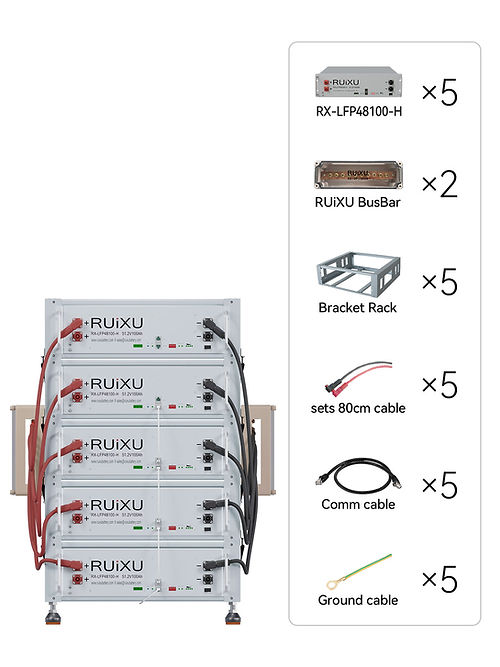 RUiXU Battery Installation -Bracket Rack-Flexibility & Stackable | CEC | SGIP