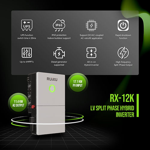 RUiXU Split Phase Hybrid Inverter | RX-12K | UL1741