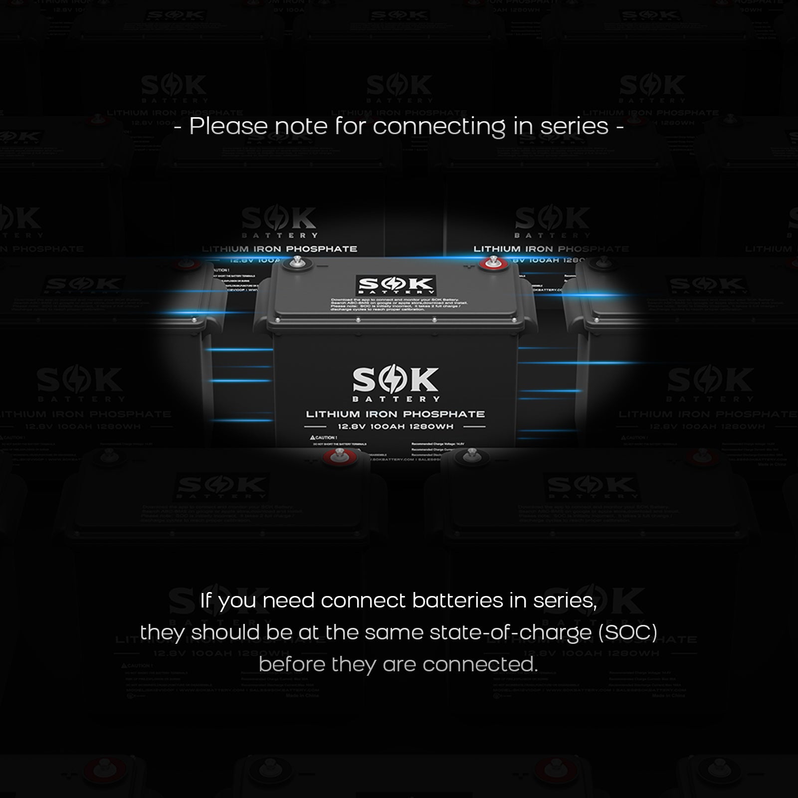 SK12V100P | SOK Lithium Iron Phosphate 12V 100Ah Battery,Marine Grade
