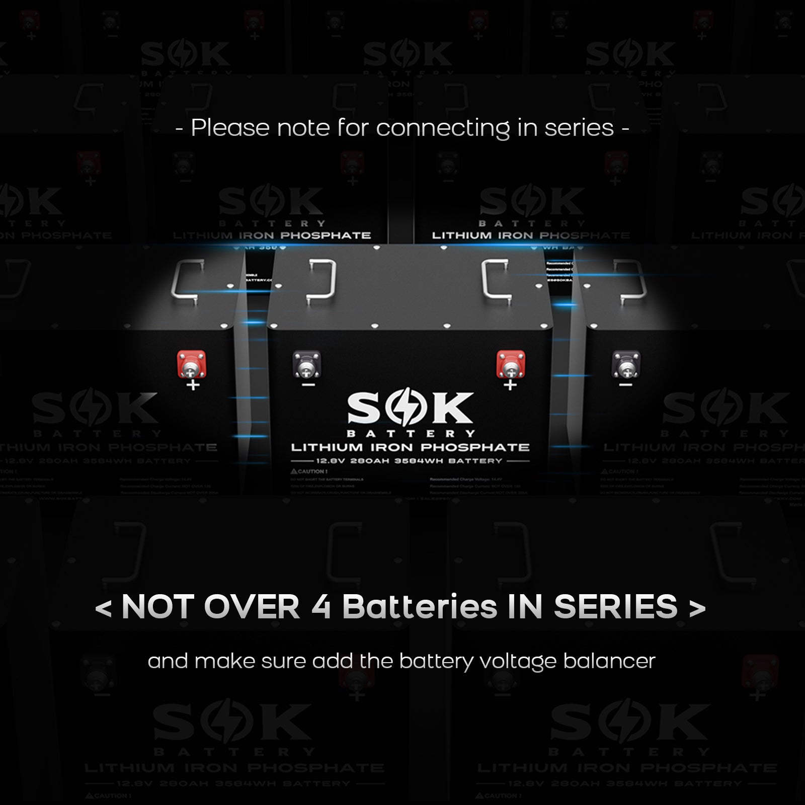 SK12V280H | 280Ah Battery,Built-in heater and Bluetooth, Best for RV or Marine